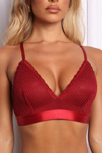 Load image into Gallery viewer, Knock Me Down Mesh Bralette - Burgundy
