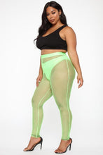 Load image into Gallery viewer, Meshy Situation Mesh Leggings - Neon Green
