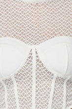 Load image into Gallery viewer, Pebbles Corset Mesh Top - Ivory
