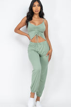 Load image into Gallery viewer, Rather Be With You Ruched Jumpsuit - Green Bay
