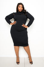 Load image into Gallery viewer, I’ll Be Your Knotty Girl Sweater Dress - Black
