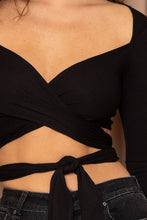 Load image into Gallery viewer, In The Wrap Crop Top - Black
