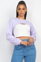 Load image into Gallery viewer, Good Vibez Top With Shrug Sweater - Lavender
