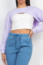 Load image into Gallery viewer, Good Vibez Top With Shrug Sweater - Lavender
