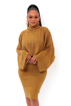Load image into Gallery viewer, Broken Promises Sweater Dress Set - Camel
