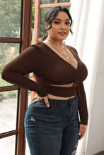 Load image into Gallery viewer, Been There And Back Ruched Crop Top - Coffee
