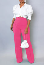 Load image into Gallery viewer, Vikki Flared Pants - Cranberry
