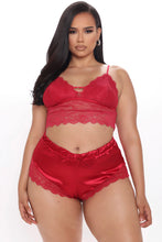 Load image into Gallery viewer, Dream Of Me Lace 2 Piece PJ Set - Red
