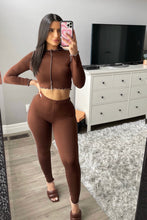 Load image into Gallery viewer, Had You At Hello Leggings Set - Coffee
