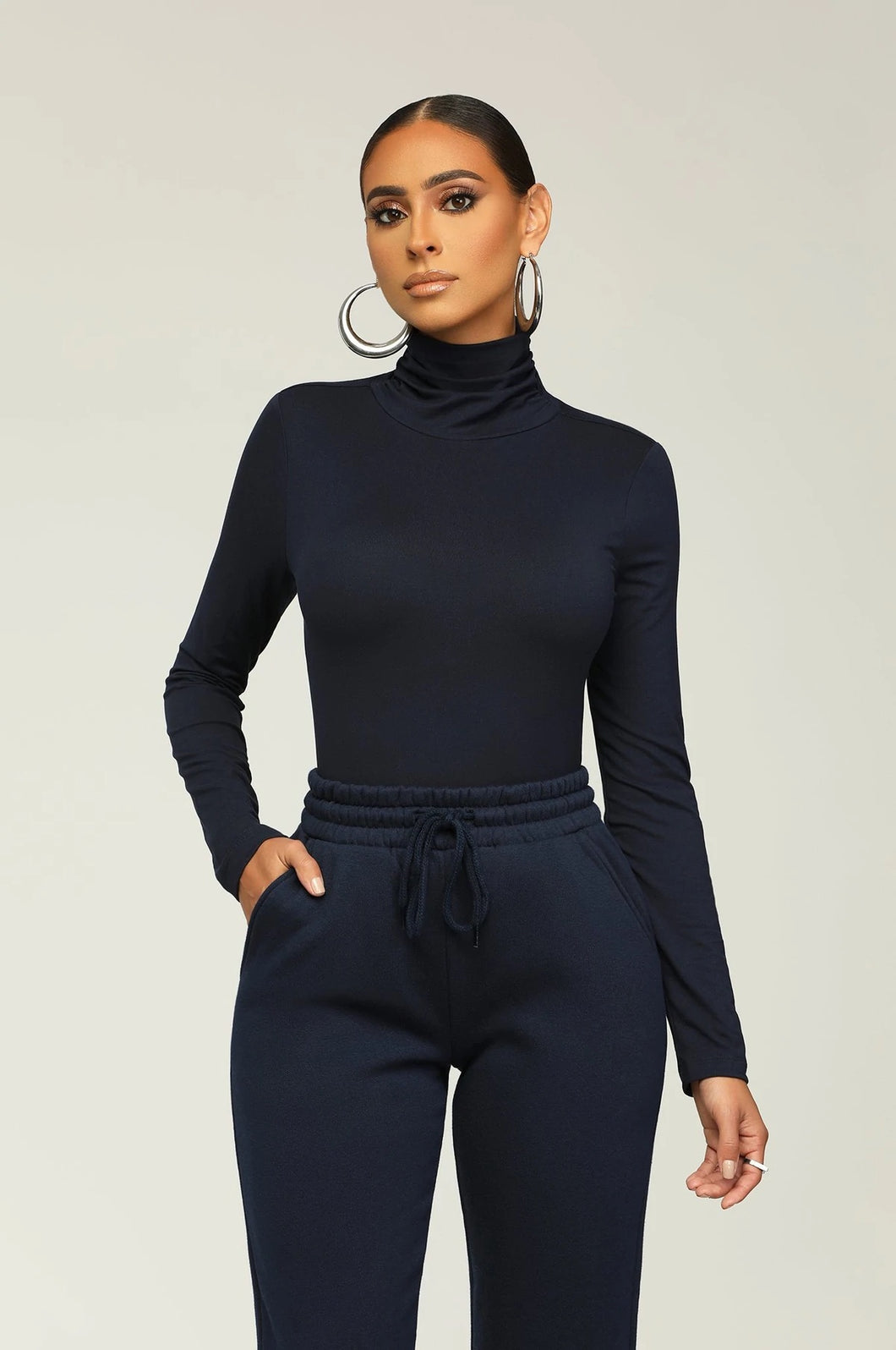 All The Way Turtleneck - Navy