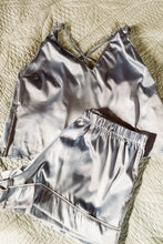 Load image into Gallery viewer, Needs Attention Satin Pj Short Set - Grey Dawn
