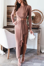 Load image into Gallery viewer, Just A Little Bit Cut Out Midi Dress - Clay
