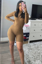 Load image into Gallery viewer, Jayda Snatched Romper - Mocha
