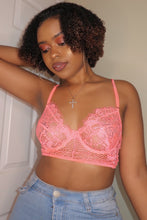 Load image into Gallery viewer, La Flora Lace Bralette - Neon Pink
