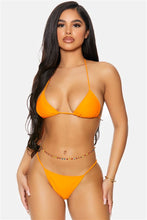 Load image into Gallery viewer, Saint Martin Belly Chain Bikini - Tangerine
