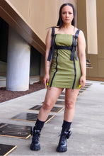 Load image into Gallery viewer, Bianca Buckled Mini Dress - Olive
