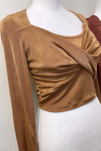 Load image into Gallery viewer, Eva Twisted Crop Top - Tan
