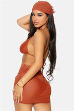 Load image into Gallery viewer, Pina Colada Dreams Mesh Coverup Skirt - Rust
