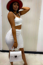 Load image into Gallery viewer, That’s The Motive Skirt Set - White
