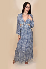 Load image into Gallery viewer, Aruba Belted Maxi Dress - Blue
