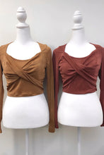 Load image into Gallery viewer, Eva Twisted Crop Top - Rust
