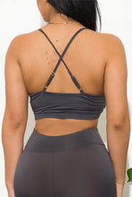 Load image into Gallery viewer, Kiyrah Workout Cami Bra Top - Charcoal

