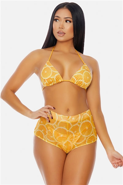 Mimosa Swim Shorts - Yellow Orange