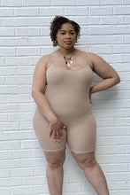 Load image into Gallery viewer, Sticking Around Ribbed Romper - Toffee
