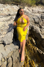 Load image into Gallery viewer, Plus Do It Major Ruched Skirt Set - Mustard

