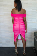 Load image into Gallery viewer, April Ruched Midi Dress - Pink
