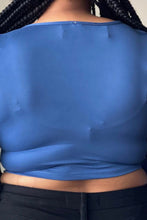 Load image into Gallery viewer, Been There And Back Ruched Crop Top - Blue Haze
