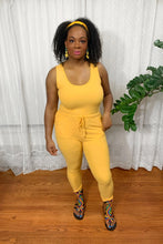 Load image into Gallery viewer, Keep It Simple Ribbed Jumpsuit - Yellow
