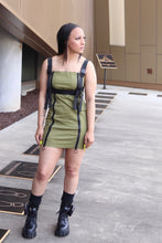 Load image into Gallery viewer, Bianca Buckled Mini Dress - Olive

