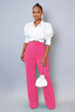 Load image into Gallery viewer, Vikki Flared Pants - Cranberry
