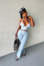 Load image into Gallery viewer, Denim Party Crop Top - Light Wash
