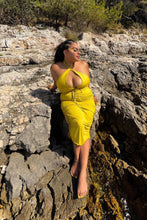 Load image into Gallery viewer, Plus Do It Major Ruched Skirt Set - Mustard
