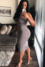 Load image into Gallery viewer, KiKi Tube Bodycon Dress - Taupe
