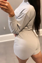 Load image into Gallery viewer, Remind Me Long Sleeve Crop Top Shorts Set - Grey
