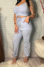 Load image into Gallery viewer, Rather Be With You Ruched Jumpsuit - Grey
