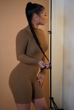 Load image into Gallery viewer, Jayda Snatched Romper - Mocha
