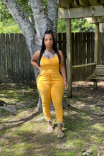 Load image into Gallery viewer, Keep It Simple Ribbed Jumpsuit - Yellow
