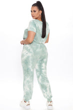 Load image into Gallery viewer, Tie Dye Chilling Joggers - Sage/combo
