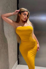 Load image into Gallery viewer, KiKi Tube Bodycon Dress - Camel
