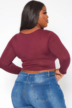 Load image into Gallery viewer, Been There And Back Ruched Crop Top - Burgundy
